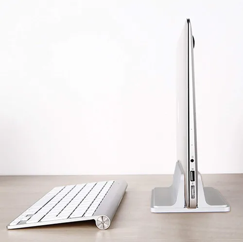Miniatura 8 de Soporte para computadora portátil, cuna para portátiles, base ajustable, soporte para MacBook Dell Hp Surface iPad - Plata