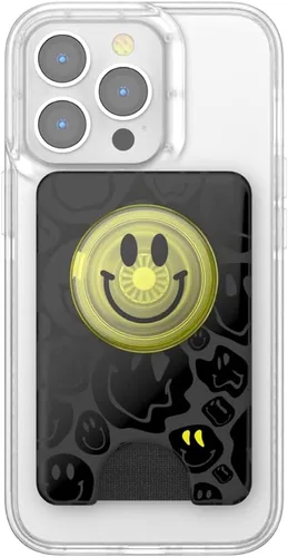 Miniatura 3 de PopSockets Cartera de teléfono con agarre expandible y anillo adaptador para MagSafe, soporte para tarjetas de teléfono, compatible con carga