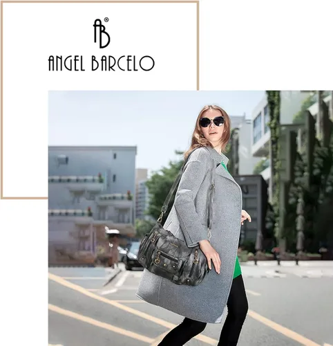 Miniatura 7 de Angel Barcelo Bolsos de cuero sintético para mujer, bolso de hombro, a la moda, bolsas para niñas