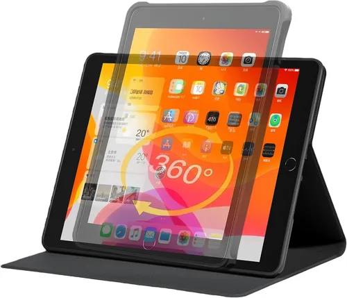 Miniatura 5 de Funda giratoria para iPad 6ª 5ª generación de 9.7 pulgadas, modelo 2018/2017, piel sintética ligera, con soporte protector giratorio de 360 grados