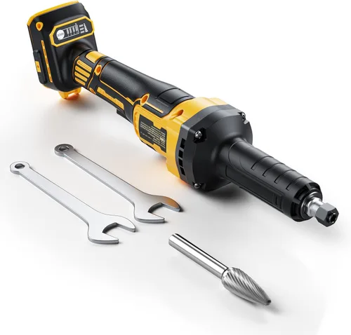 Amoladora de troqueles compatible con batería Dewalt 20V MAX, amoladora de troqueles inalámbrica con motor sin escobillas de 25000 RPM, recolección