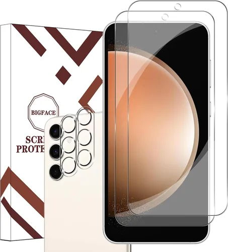 Miniatura 8 de BIGFACE Protector de pantalla de vidrio templado con privacidad para Galaxy S23 + protector de lente de cámara [2 + 2 unidades] [antiarañazos]