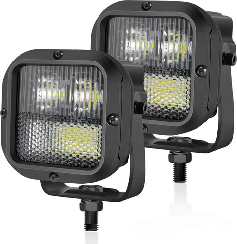 Miniatura 10 de Cubo de luz LED todoterreno de 3 pulgadas, luz de marcha atrás CREE Combo cuadrado LED cubo de luces de zanja de trabajo, barra de luz de respaldo