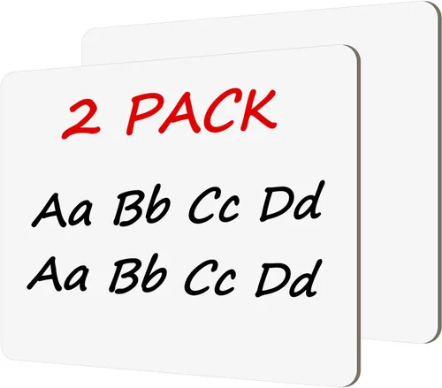 2 pizarras blancas pequeñas de borrado en seco para el aula, pizarras blancas personales de 9 x 12 pulgadas para estudiantes, profesores, laptops, 2