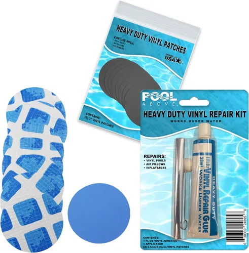 Miniatura 5 de Kit de reparación de piscina subacuática para juego de marcos y piscina fácil de instalar Pegamento de vinilo y material de parche reforzado