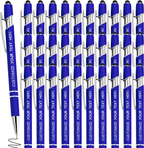 Miniatura 34 de Bolígrafos personalizados con lápiz óptico y grabado gratis, bolígrafos personalizados para negocios, graduación, aniversarios (hasta 500 unidades)