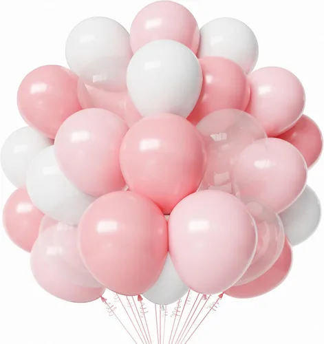 Miniatura 15 de Globos negros y plateados, paquete de 60 globos de 12 pulgadas con confeti negro, blanco y plateado con 1 cinta para decoración de cumpleaños, baby