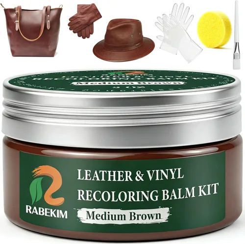 Miniatura 7 de Kit de reparación de cuero negro, bálsamo de recoloración de cuero – Restaura y repara cuero desteñido en sofás, asientos de coche, zapatos