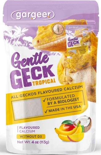 Miniatura 8 de Gargeer 4 onzas de calcio reptil con vitamina D3, sin fósforo, polvo ultrafino. Polvo puro, mezcla de frutas reales saborizadas, suplemento listo