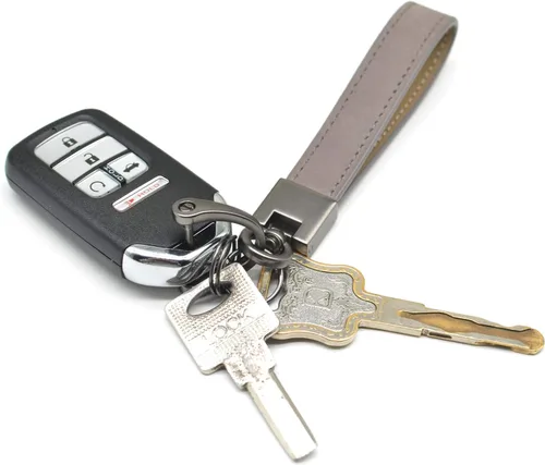 Miniatura 3 de MECHCOS Llaveros para llavero de coche de cuero genuino con anillo en D para hombres y mujeres con destornillador, llaveros y giro giratorio de 360