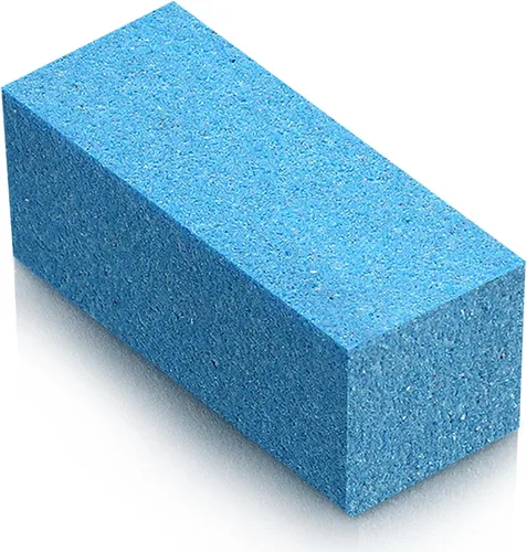 Batiyeer Piedra de goma suave, piedra abrasiva de goma de molienda, piedra de esquí de snowboard para eliminar óxido y rebabas, 1.969 x 0.787 x Azul