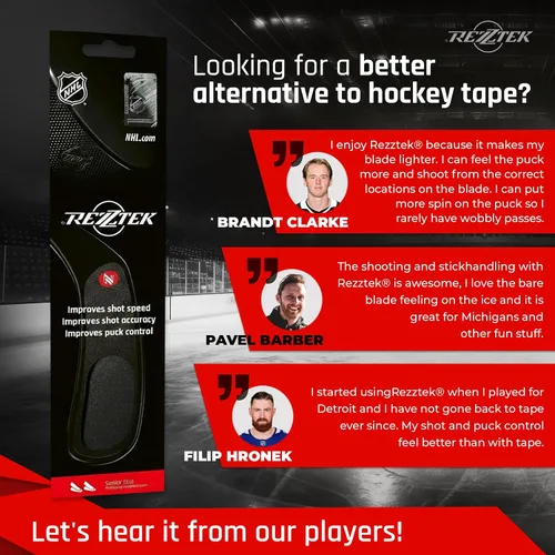 Miniatura 8 de Rezztek Hockey Stick Tape Alternative – Hockey Stick Blade Performance Grip – for Ice & Street Hockey Stick Blades - Used by NHL Players