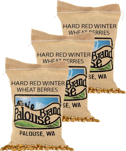 Miniatura 12 de Palouse Brand Bayas de trigo de primavera rojas duras certificadas sin residuos de glifosato, 100 libras, cultivadas en familia en el estado