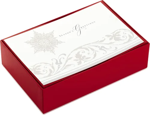 Miniatura 3 de Hallmark Tarjetas de festividades en caja (Felicitaciones de temporada con copos de nieve, 40 tarjetas de festividad con sobres)
