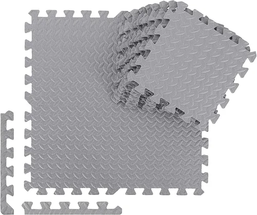 Miniatura 14 de Ecally 100 piezas 12 x 12 alfombrillas de espuma para gimnasio, cubiertas de piso para gimnasio en casa, 96 pies cuadrados, alfombras cuadradas