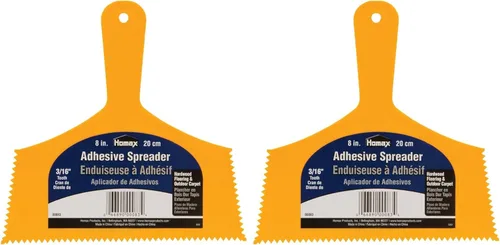Miniatura 7 de Homax Esparcidor adhesivo, 8 pulgadas, diente de 3/16 pulgadas, esparcidor de pisos de madera dura, naranja