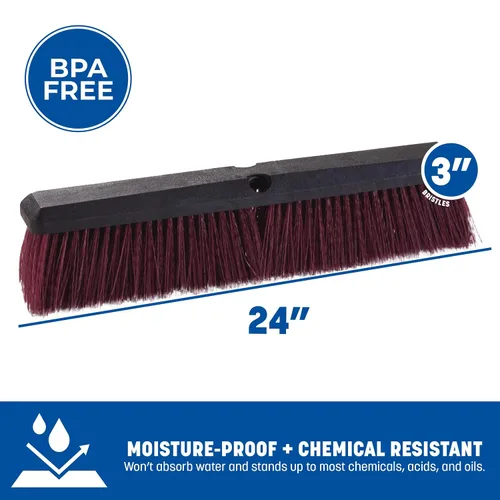 Miniatura 2 de SPARTA Flo-Pac Tampico - Cepillo de piso para limpieza, 24 pulgadas, negro, (paquete de 12)
