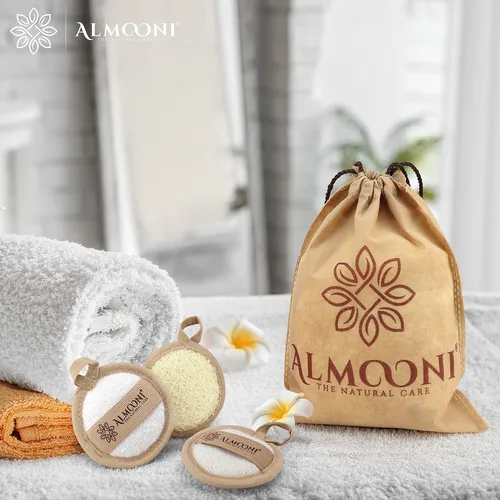 Miniatura 6 de Esponja egipcia natural de primera calidad para ducha y esponjas faciales, esponja exfoliante grande para el cuerpo, pule la piel muerta para una