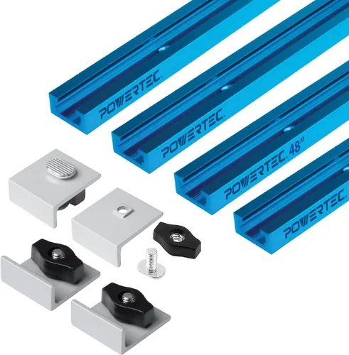 Miniatura 8 de POWERTEC 71130 Kit de Perilla de Riel en T con pernos hexagonales de 1/4-20 por 1-1/2" y arandelas, juego de 36, pernos de riel en T, accesorios