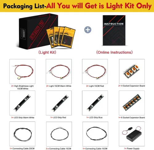 Miniatura 2 de BrickBling - Luz LED compatible con Lego Technic 2022 Ford GT 42154 Luz creativa compatible solo con Lego GT-Lights, sin