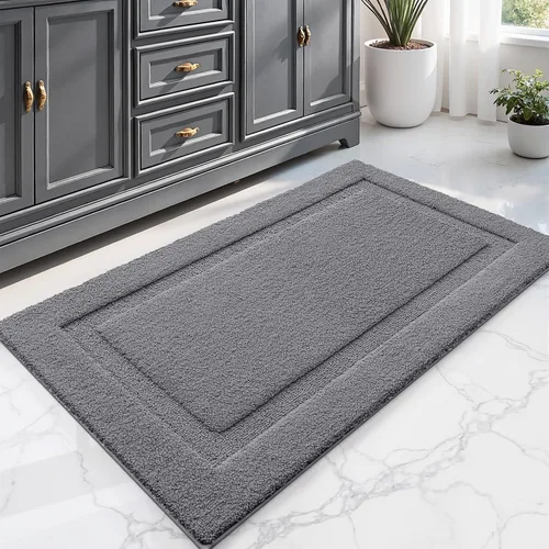 Miniatura 37 de LUMI Alfombras grandes y ultrasuaves para baño, antideslizantes con respaldo de goma, tapete de baño absorbente y lavable de secado rápido, alfombra