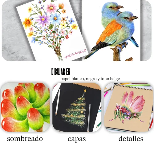 Miniatura 5 de KALOUR - 72 lápices de colores para libros de colorear para adultos, núcleo suave, ideal para dibujo, mezcla y sombreado, juego de lápices