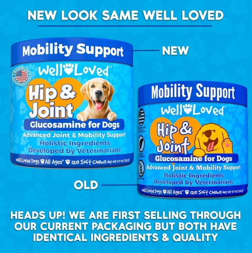 Miniatura 6 de Well Loved Glucosamina para perros - Suplemento articular para perros, fabricado en Estados Unidos, desarrollado por veterinarios, condroitina