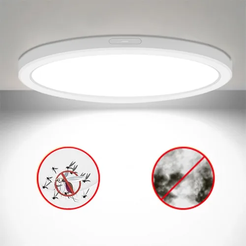 Miniatura 6 de Lámparas de techo de montaje empotrado de 7 pulgadas con certificación ETL, 12 W, 1200 lúmenes, regulable, luz de techo LED redonda ultrafina