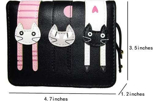 Miniatura 3 de Nawoshow - Monedero para mujer, diseño de gato