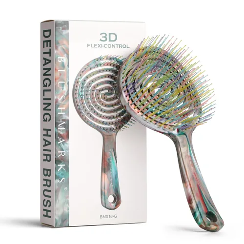 Miniatura 10 de Detangling Wet Hair Brush for Thin or Straight Hair, Vented Detangler Hairbrush with Double-Layered Ultra and Soft-Nylon Bristles for Wet or Dry