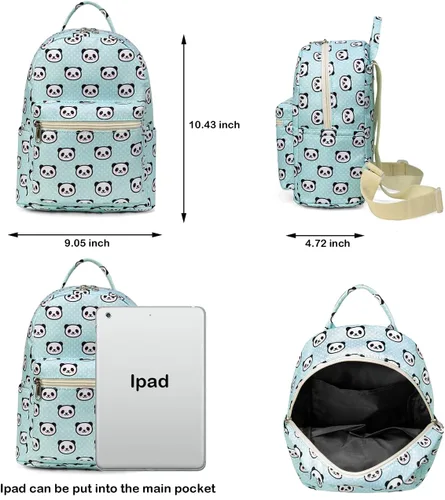 Miniatura 2 de Linda mochila mini de 10 pulgadas para niños y adultos, Panda, 40 ES
