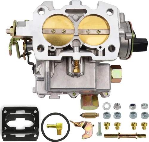Miniatura 7 de Carburador marino para Mercruiser 3.0L 2.5L 2 barriles Carburador 4 CYL Mercarb Carb con chorros de enlace largo y juntas estrangulador eléctrico