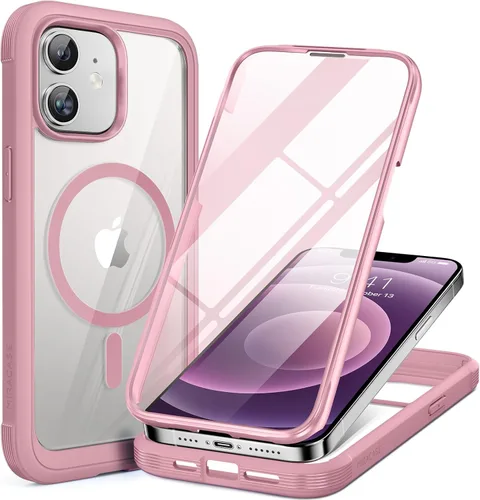 Miniatura 139 de Miracase Funda para iPhone 13 de 6.1 pulgadas, [sin burbujas] funda de teléfono de cuerpo completo con pantalla de vidrio completa integrada, sin