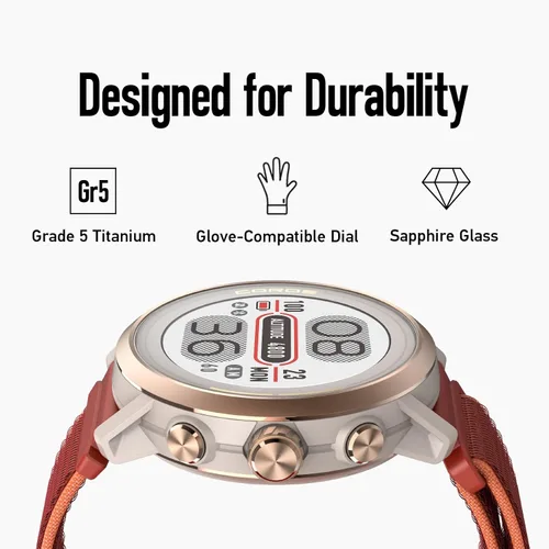 Miniatura 2 de COROS APEX 2 Series - Reloj GPS para Exteriores, Titanio Zafiro de 1.2", Navegación en la Muñeca, Mapas sin Conexión, Monitor de Frecuencia Coral
