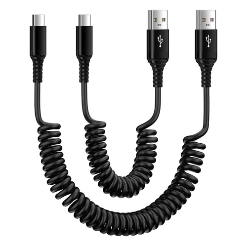 Miniatura 9 de Cable USB A a USB tipo C S25 Cable de carga ultra rápido para automóvil Android Auto, cable rápido retráctil de 3 pies para Samsung Galaxy