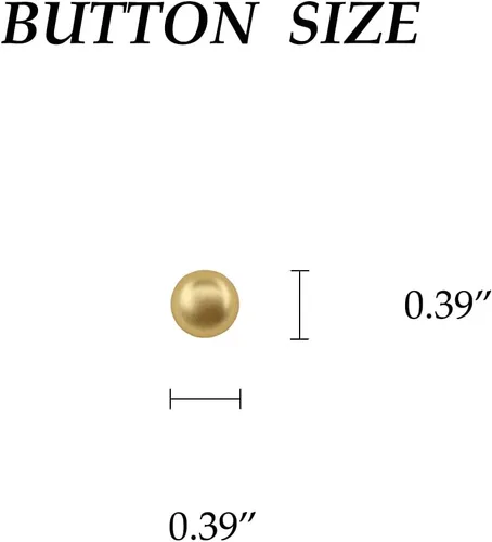 Miniatura 2 de Jerler 10 piezas de oro Matal Botones Adornos Coser en Ropa Botones (dorado)