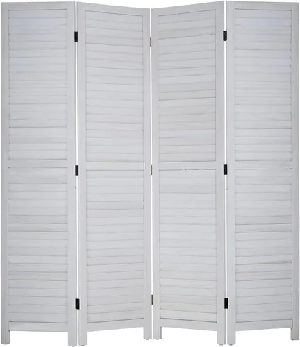 Miniatura 10 de Divisor de habitación, 4 paneles, 5.75 pies de madera separador de ambientes de pared, pantallas de privacidad plegables de privacidad, partición