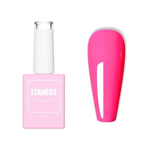 Miniatura 25 de FZANEST Esmalte de uñas en gel azul bebé, color de verano amarillo esmalte en gel para arte de uñas removible LED UV #D15