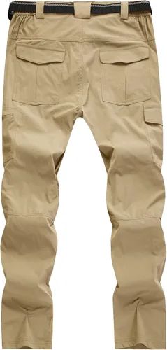 Miniatura 63 de Pantalones de senderismo para hombre, ligeros, resistentes al agua, de secado rápido, pesca, viajes, campamento, al aire libre, transpirables