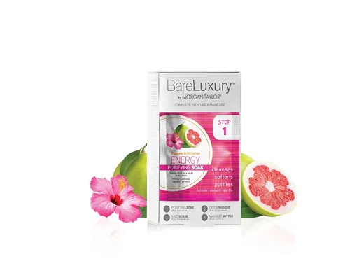 Miniatura 9 de Morgan Taylor BareLuxury - Paquetes completos de pedicura y manicura de 4 pasos (lavanda y salvia), kit de spa para manos y pies en 4 paquetes, kit
