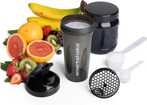 Miniatura 6 de Smartshake O2GO ONE - Botella mezcladora de proteínas de plástico de 27.1 fl oz, 27 onzas, tapa de rosca a prueba de fugas, sin BPA, unisex