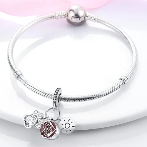 Miniatura 2 de MULA - Dijes de plata de ley 925 para pulseras y collares, dijes de bolso, cuentas, gato, tortuga, regalo de joyería para mujeres y niñas