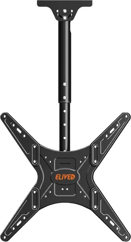 Miniatura 10 de ELIVED Soporte de techo abatible para TV para la mayoría de televisores de 14 a 40 pulgadas, soporte de TV plegable para techo plano y inclinado