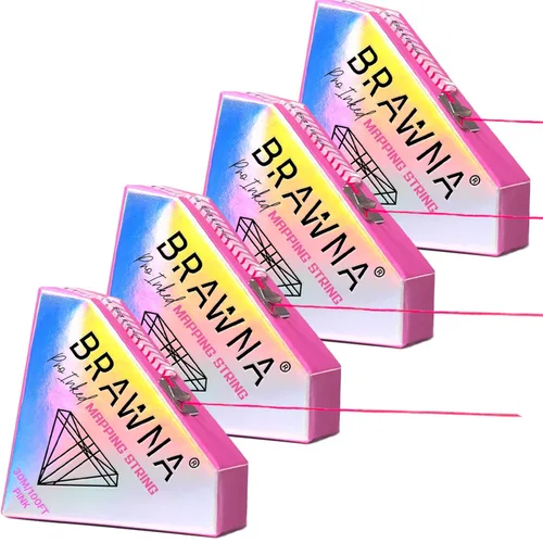 Miniatura 19 de BRAWNA [Versión mejorada] 30 metros de hilo blanco de mapeo de cejas para medición de cejas - Suministros de microblading - Kit PMU - Kit de 2-Blanco