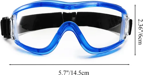 Miniatura 3 de Gafas de seguridad antivaho para niños, gafas de laboratorio para niños, ajustables, compatibles con pistola Nerf Azul