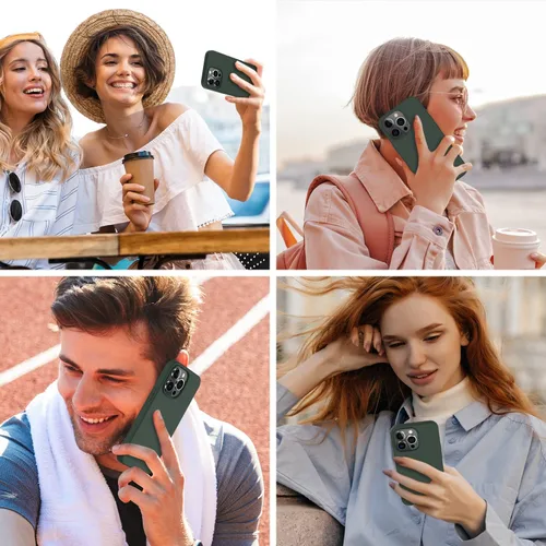 Miniatura 6 de bemal Funda para iPhone 14 Pro con protector de pantalla, silicona líquida de ajuste delgado, forro de microfibra suave, diseñada para mujeres
