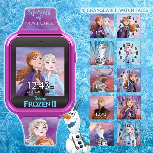 Miniatura 3 de Accutime Reloj inteligente Disney Frozen para niños con cámara para niños y bebés - Reloj inteligente interactivo para niños y niñas