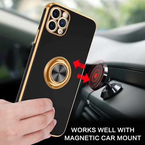 Miniatura 3 de BENTOBEN Funda compatible con iPhone 11 Pro con soporte de anillo de 360°, a prueba de golpes, soporte magnético, soporte magnético, soporte