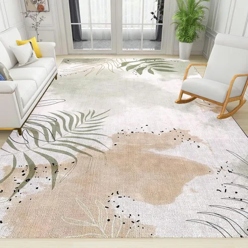 Miniatura 13 de Alfombra de área estampada azul, retro, envejecida, antideslizante, para interiores, sala de estar, lavable a máquina, transpirable para sala