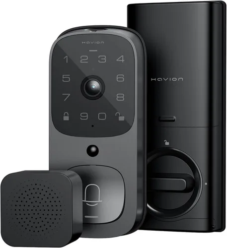 Miniatura 10 de Timbre de video inalámbrico con juego de cerradura inteligente, incluye timbre, cámaras duales, 5MP 3K QHD, pantalla de 2 pulgadas y eMMC de 32 GB